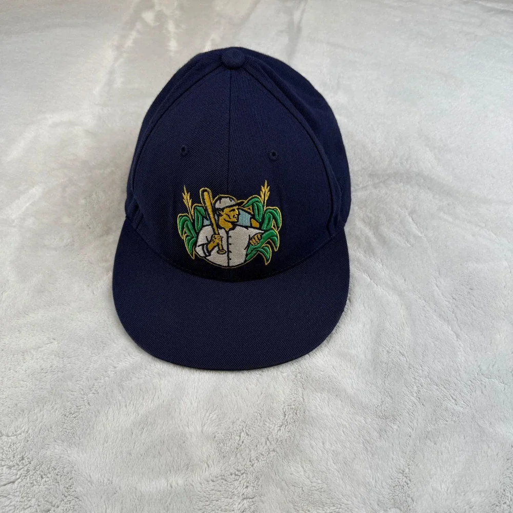 Field Of Dreams‎ Baseballism Fitted Hat Cap Mens Size 7 1/8 Navy Blue Movie
